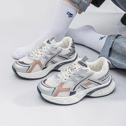 Zapatillas de running transpirables y ligeras para mujer, calzado casual versátil de suela gruesa