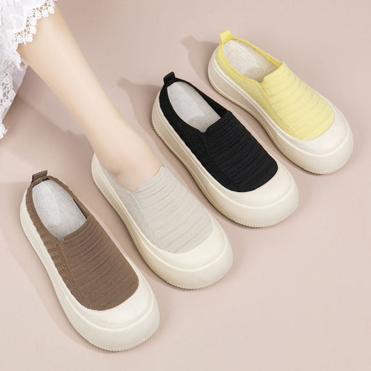 Zapatos casuales con plataforma de malla