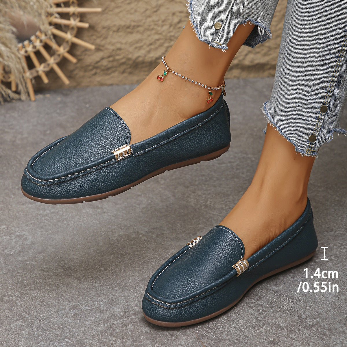 Zapatos planos cómodos y transpirables para mujer, loafers slip-on