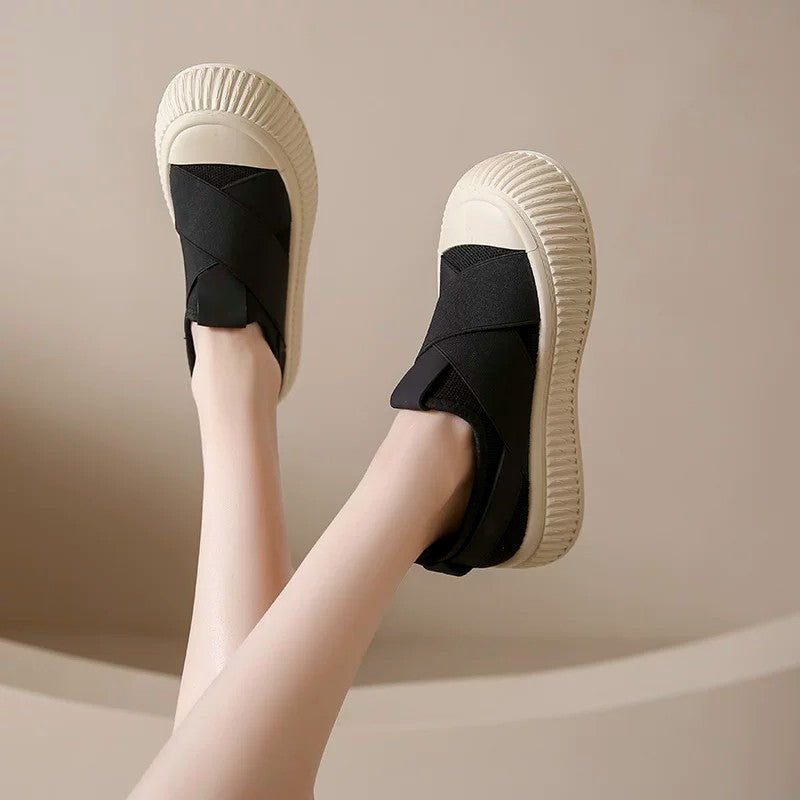 Zapatos planos nuevos de verano 2026, zapatillas deportivas antideslizantes de suela blanda, estilo slip-on