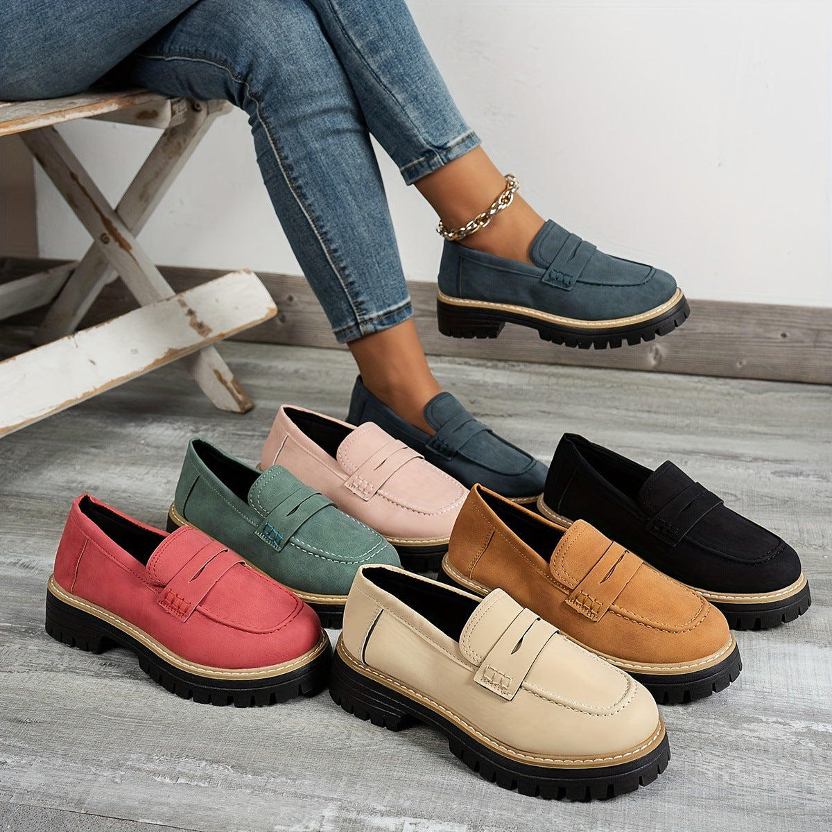 Zapatos de plataforma para mujer, informales y cómodos.