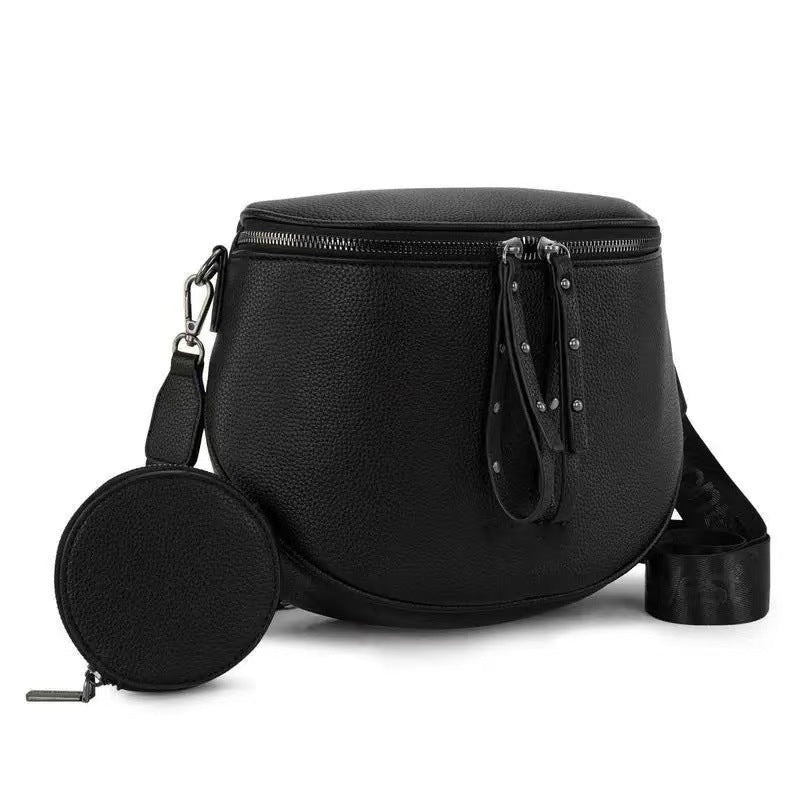 Bolso de hombro de cuero impermeable de gran capacidad para mujer 2026, bolso bandolera portátil y de moda