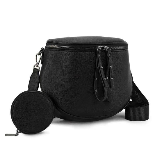Bolso de hombro de cuero impermeable de gran capacidad para mujer 2026, bolso bandolera portátil y de moda