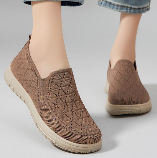 Zapatos casuales cómodos de suela gruesa y punta redonda