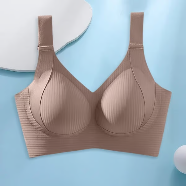 🔥Compre 1 y llévese 3 paquetes: sujetador push up ajustable sin aros y acanalado para mujer