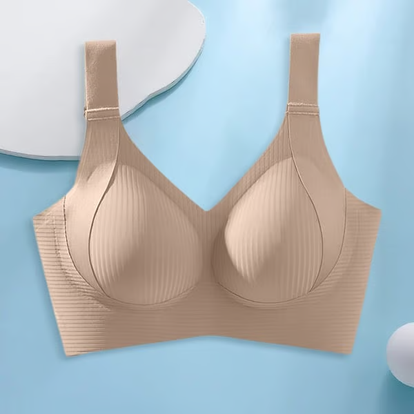 🔥Compre 1 y llévese 3 paquetes: sujetador push up ajustable sin aros y acanalado para mujer