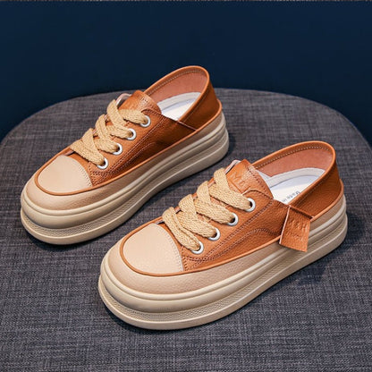 Zapatos casuales de cuero con suela de plataforma de gran venta