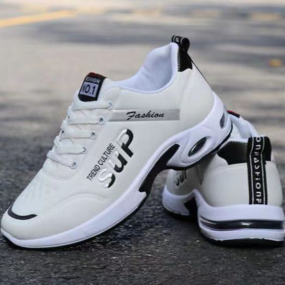 Zapatos deportivos casuales de cuero para hombre 2025