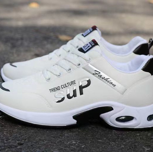 Zapatos deportivos casuales de cuero para hombre 2025