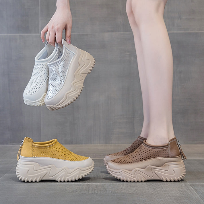 Zapatos casuales de verano con aumento de altura huecos