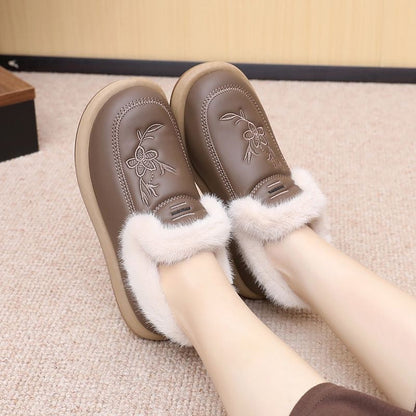 Zapatos de piel antideslizantes engrosados