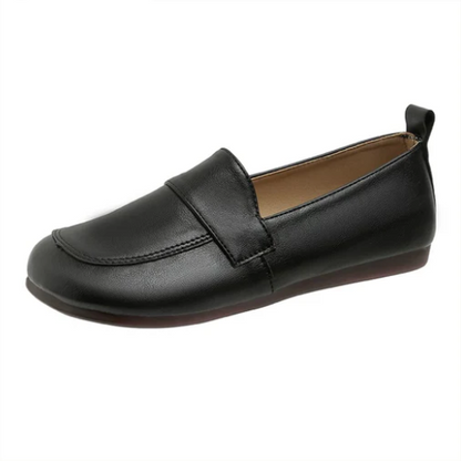 Zapatos planos de cuero de estilo retro