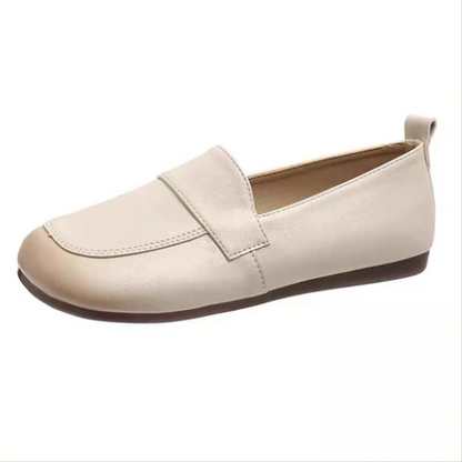 Zapatos planos de cuero de estilo retro
