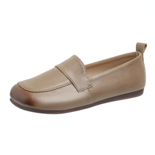 Zapatos planos de cuero de estilo retro