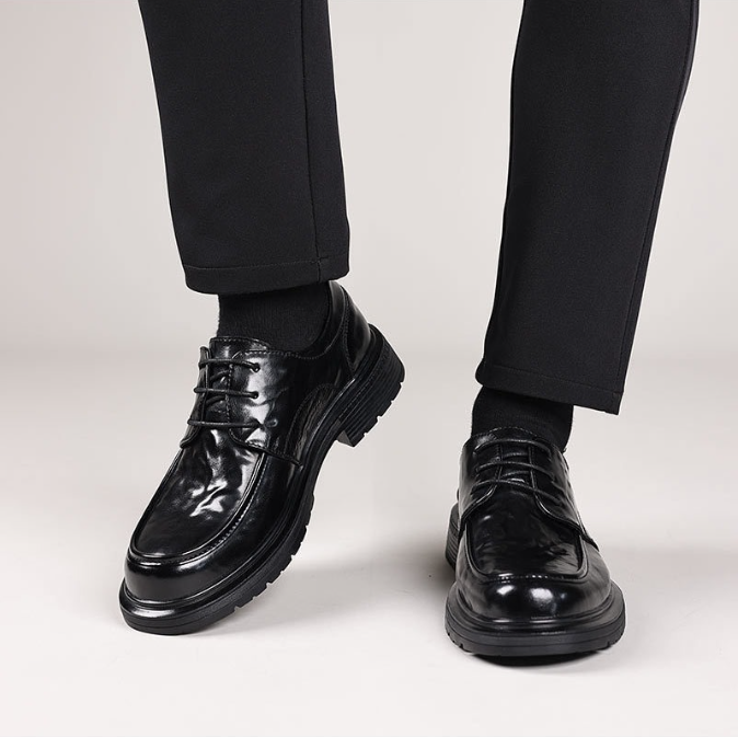Zapatos de negocios cuero genuino lujo
