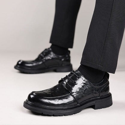 Zapatos de negocios cuero genuino lujo