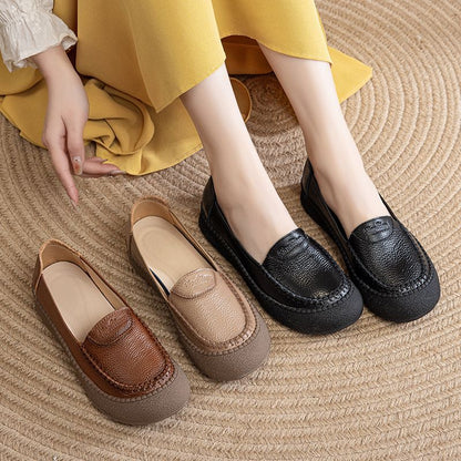 Zapatos de suela blanda fabricados en 100% cuero genuino de vaca, suaves y cómodos
