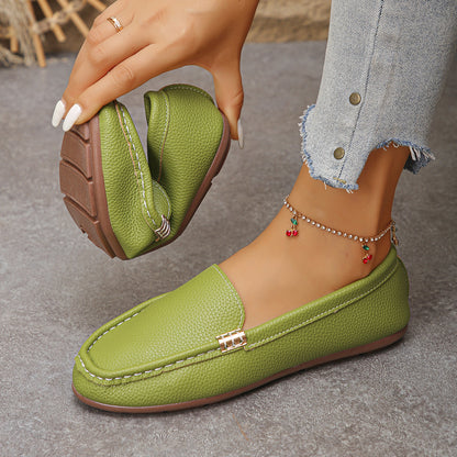 Zapatos planos cómodos y transpirables para mujer, loafers slip-on