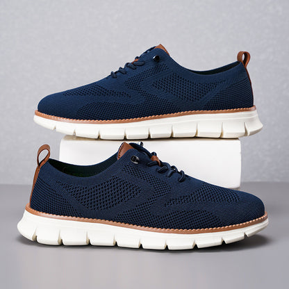 Zapatos oxford de malla para hombre, calzado casual de negocios para caminar, zapatillas cómodas