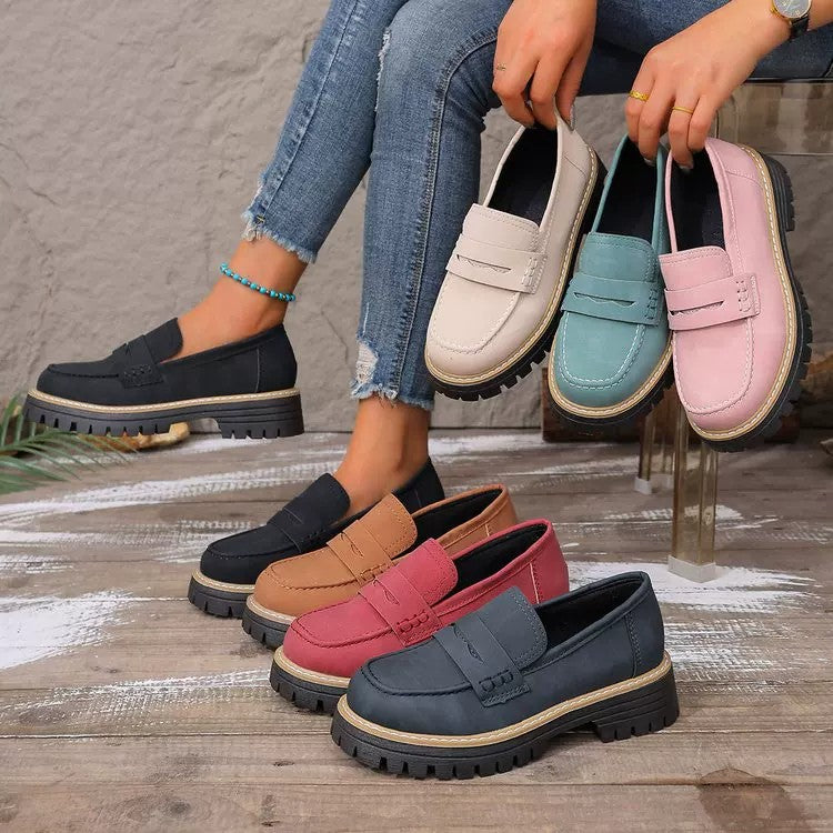 Zapatos de plataforma para mujer, informales y cómodos.
