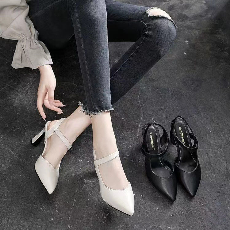 Zapatos de tacón de aguja con punta afilada para mujer