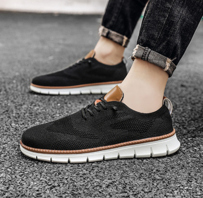 Zapatos oxford de malla para hombre, calzado casual de negocios para caminar, zapatillas cómodas