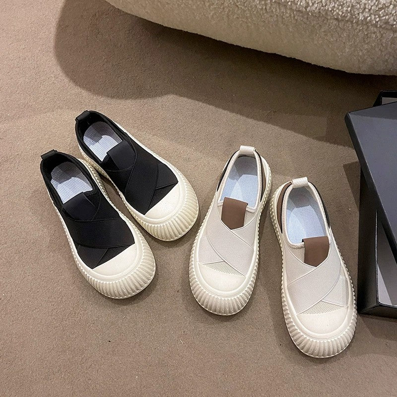 Zapatos planos nuevos de verano 2026, zapatillas deportivas antideslizantes de suela blanda, estilo slip-on