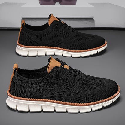 Zapatos oxford de malla para hombre, calzado casual de negocios para caminar, zapatillas cómodas