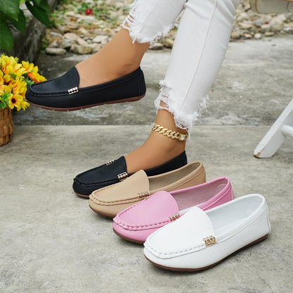 Zapatos planos cómodos y transpirables para mujer, loafers slip-on