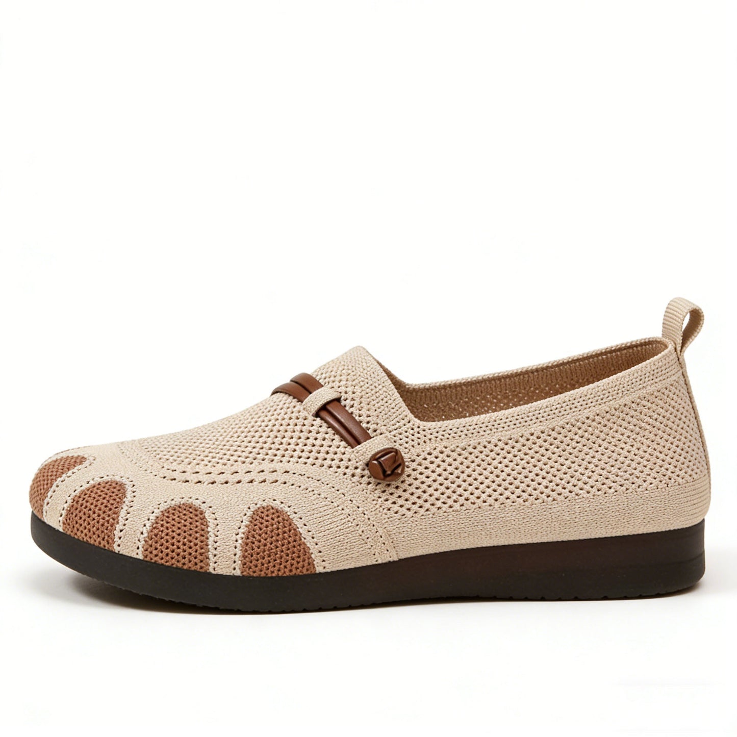 Zapatos de madre de suela plana y corte bajo