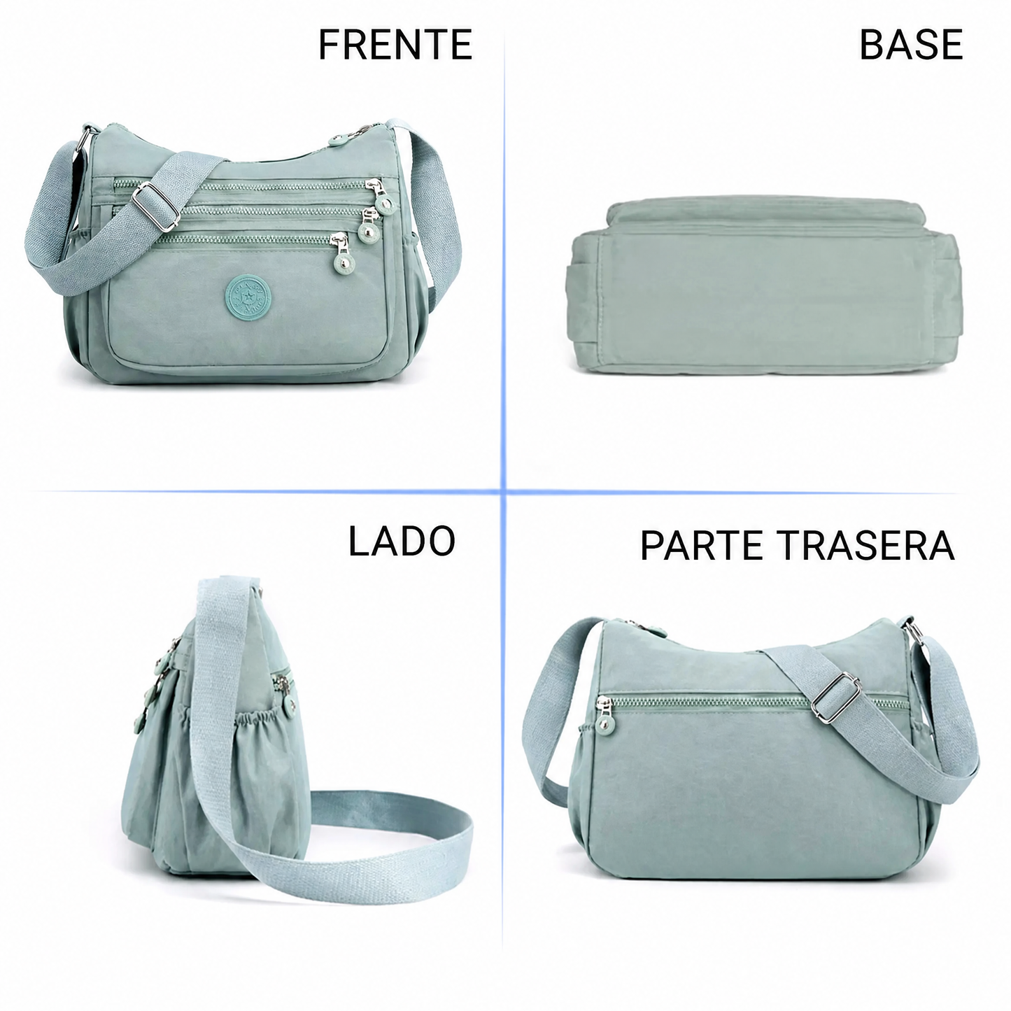 Bolso bandolera de gran capacidad para mujer, tela de nailon, bolso ligero y casual