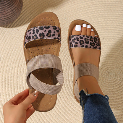 Sandalias Planas de Verano para Mujer, Calzado de Moda Cómodo, Suela Suave Antideslizante y Resistente al Desgaste, Tallas Grandes