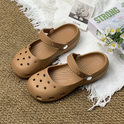 Zuecos de ballet transpirables para mujer, sandalias antideslizantes para el verano.