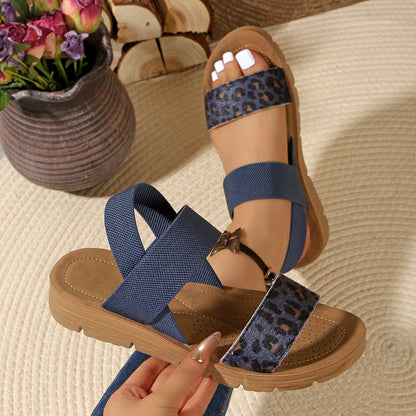 Sandalias Planas de Verano para Mujer, Calzado de Moda Cómodo, Suela Suave Antideslizante y Resistente al Desgaste, Tallas Grandes