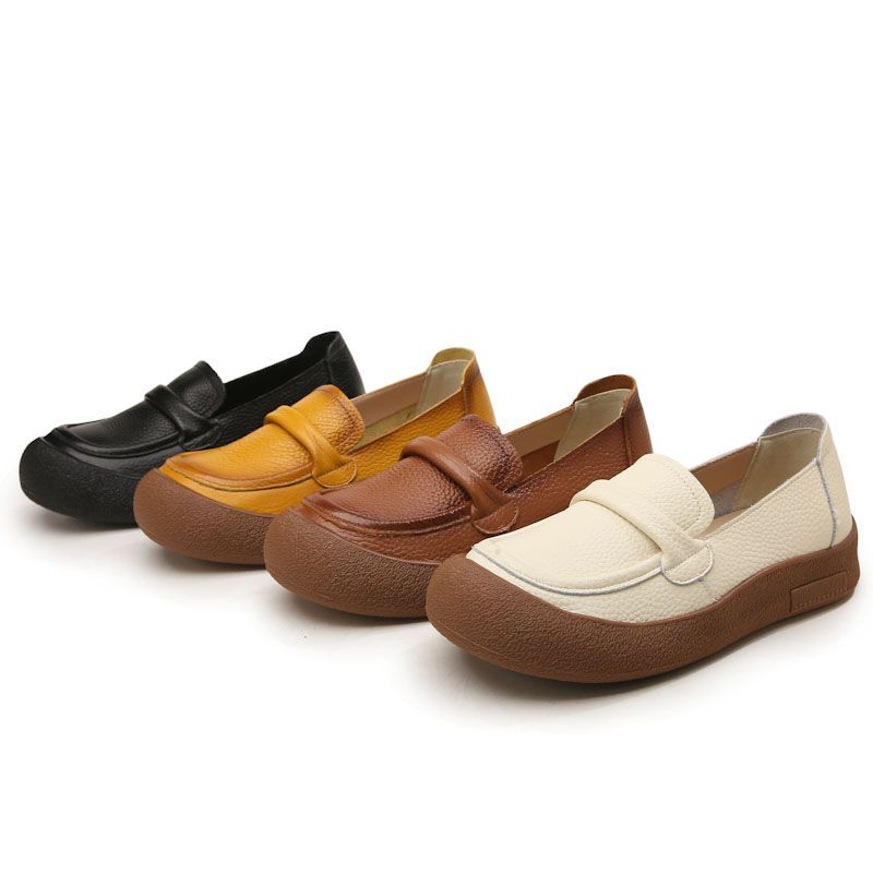 Zapatos de cuero punta redonda muy suaves