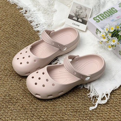 Zuecos de ballet transpirables para mujer, sandalias antideslizantes para el verano.
