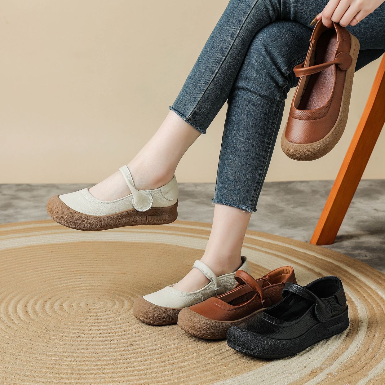 2026 Nuevos zapatos piel vacuno primera capa.