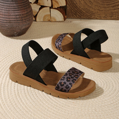 Sandalias Planas de Verano para Mujer, Calzado de Moda Cómodo, Suela Suave Antideslizante y Resistente al Desgaste, Tallas Grandes