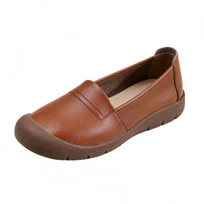 Zapatos de piel antideslizantes con suela blanda