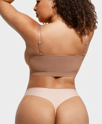 🔥Compra 1 y llévate 1 gratis (2 piezas)：Sujetador esculpido sin aros y sin relleno de cobertura total para mujer