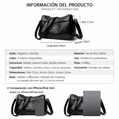 Bolso de hombro casual para mujer, de gran capacidad, con estampado moderno; bolso bandolera cruzado para mamá