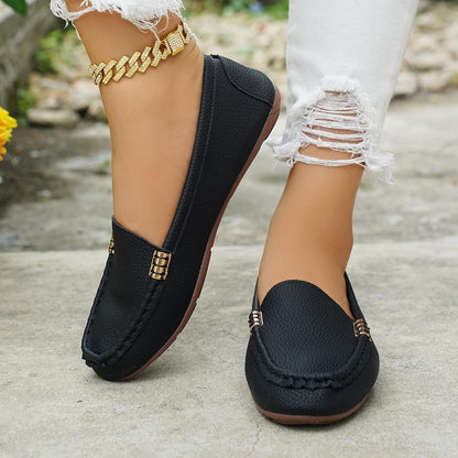 Zapatos planos cómodos y transpirables para mujer, loafers slip-on