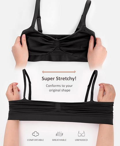🔥Compra 1 y llévate 1 gratis (2 piezas)：Sujetador esculpido sin aros y sin relleno de cobertura total para mujer