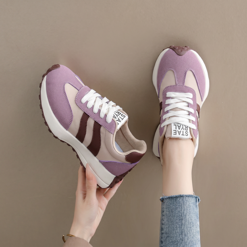 Zapatillas deportivas cómodas y transpirables para mujer, suela de goma antideslizante, calzado casua