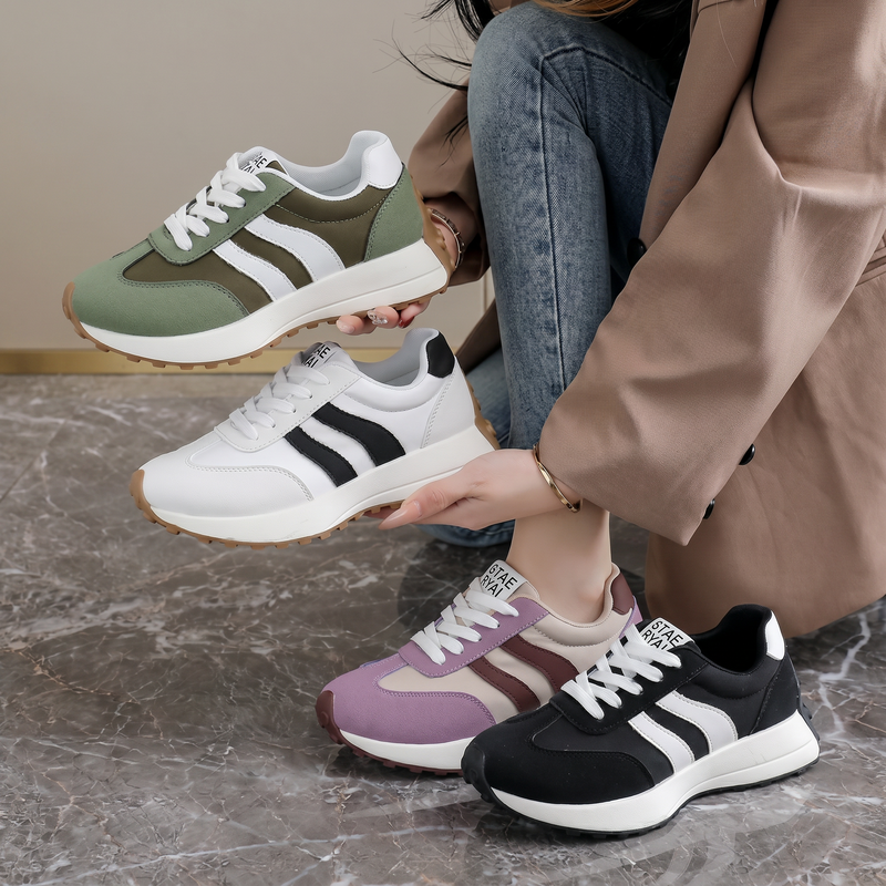 Zapatillas deportivas cómodas y transpirables para mujer, suela de goma antideslizante, calzado casua