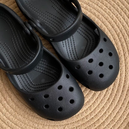 Zuecos de ballet transpirables para mujer, sandalias antideslizantes para el verano.