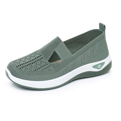 Zapatillas Deportivas Ligeras de Malla Transpirable para Mujer – Sin Cordones, Suela Plana, Comodidad Total