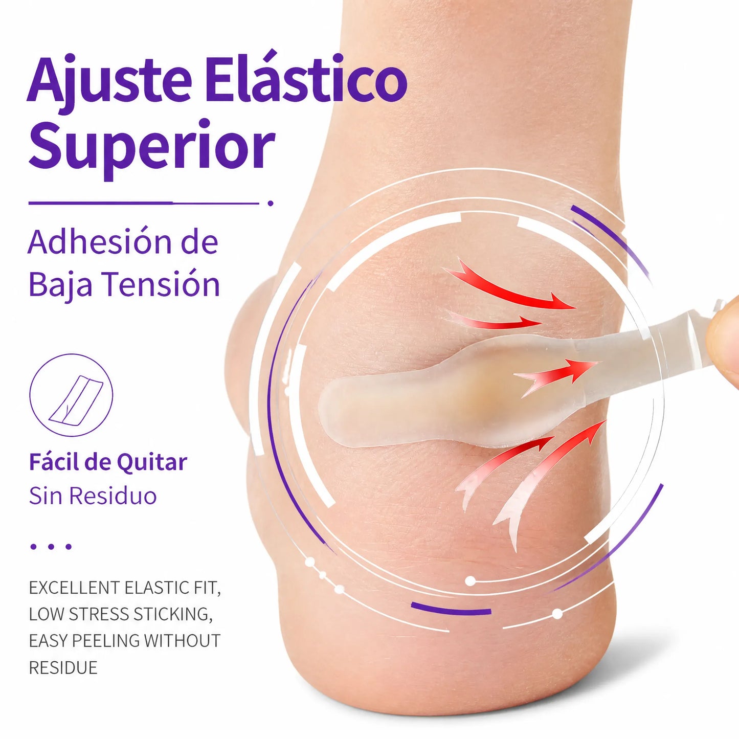Almohadillas antifricción para tacones altos, almohadillas para talones, almohadillas antifricción de hidrogel estériles