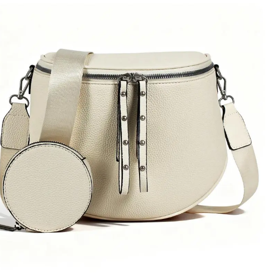 Bolso de hombro de cuero impermeable de gran capacidad para mujer 2026, bolso bandolera portátil y de moda