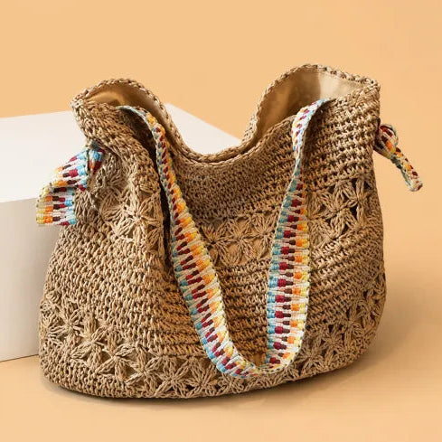 Bolso de paja tejida, tote bandolera versátil para el día a día, nuevo 2026